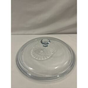 Pyrex 624C Ribbed Clear Replacement Glass Lid Only - 8 3/4 inch